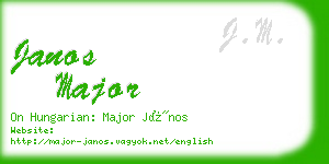 janos major business card